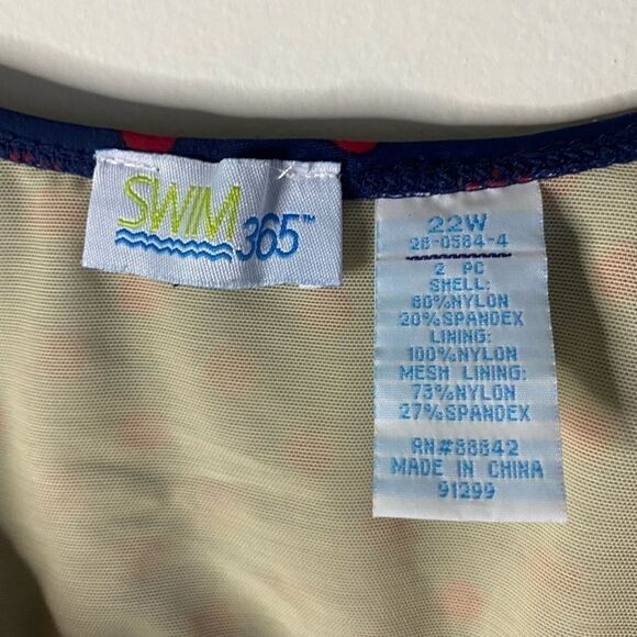 Swim 365 Polka Dot Tankini Top Size 22W - Picture 6 of 7